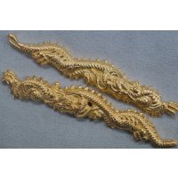 銀製目貫　竜（細長・大）