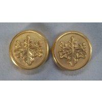 銀製目貫　桐丸（縁有）