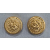 銀製目貫　丸竜