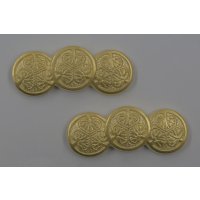 銀製目貫　三葉葵
