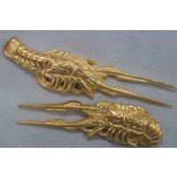 銀製目貫　海老