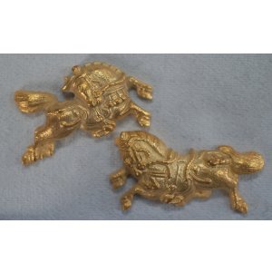 画像: 銀製目貫　チャグ馬